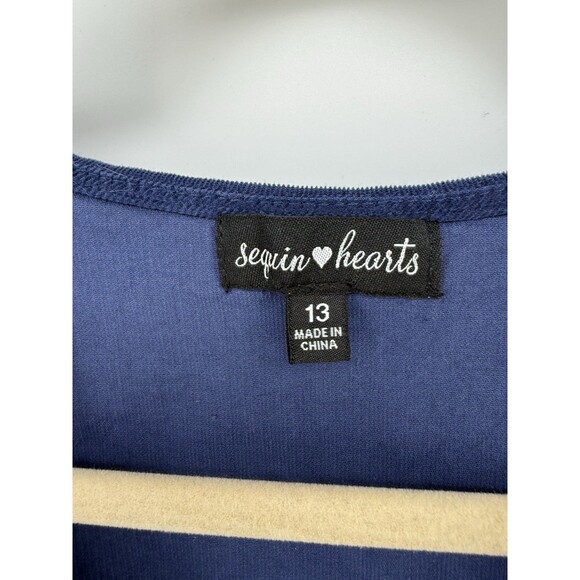 Sequin HEART Sleeveless Fall Micro Corduroy Layering Dress 13 cotton blue Zipper - Picture 2 of 11